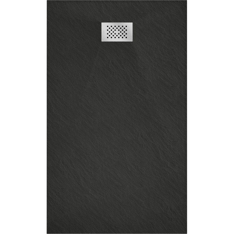 Mexen Hugo obdĺžnikový sprchový kút SMC 140 x 80 cm, čierny, krytka inox - 42708014-X