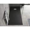 Mexen Hugo obdĺžniková sprchová vanička SMC 170 x 80 cm, čierna, krytka inox - 42708017-X
