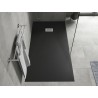 Mexen Hugo rektangulárny sprchový kút SMC 170 x 80 cm, čierny, krytka inox - 42708017-X