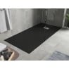 Mexen Hugo obdĺžniková sprchová vanička SMC 170 x 80 cm, čierna, krytka inox - 42708017-X