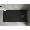 Mexen Hugo obdĺžniková sprchová vanička SMC 170 x 80 cm, čierna, krytka inox - 42708017-X