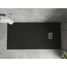Mexen Hugo rektangulárny sprchový kút SMC 170 x 80 cm, čierny, krytka inox - 42708017-X
