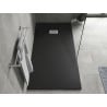 Mexen Hugo obdĺžniková sprchová vanička SMC 170 x 80 cm, čierna, krytka inox - 42708017-X