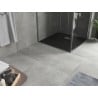 Mexen Hugo štvorcový sprchovací kút SMC 90 x 90 cm, čierny, krytka inox - 42709090-X
