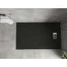 Mexen Hugo obdĺžnikový sprchový kút SMC 160 x 90 cm, čierny, maskovacia mriežka inox - 42709016-X