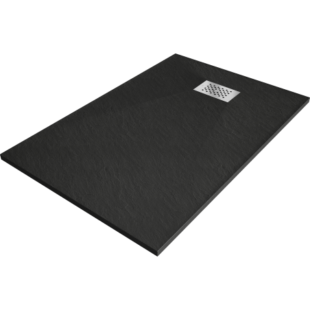 Mexen Hugo pravoúhlý sprchový kút SMC 110 x 90 cm, čierny, krytka inox - 42709011-X
