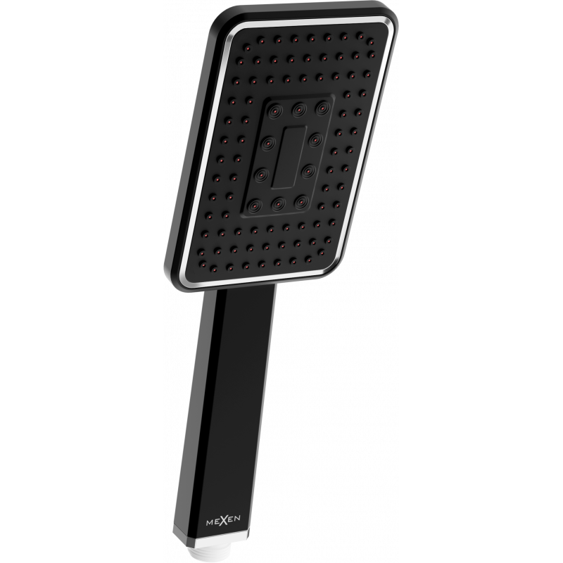Mexen R-54 rukoväť sprchy 1-funkčná, čierna/chróm - 79554-71