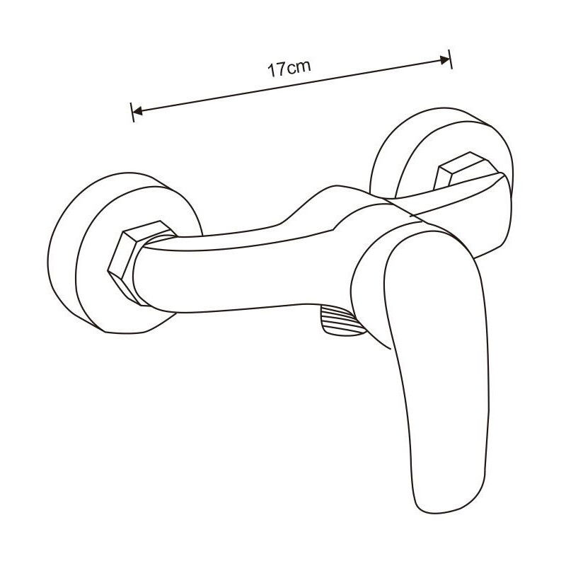 Mexen Fabia DF62 sprchová batéria so sprchovou súpravou, chróm - 74654DF62-00
