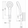 Mexen Fabia DF05 sprchová batéria so sprchovou súpravou, chróm - 74654DF05-00