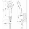 Mexen Fabia DF05 sprchová batéria so sprchovou zostavou, chrómová - 74654DF05-00