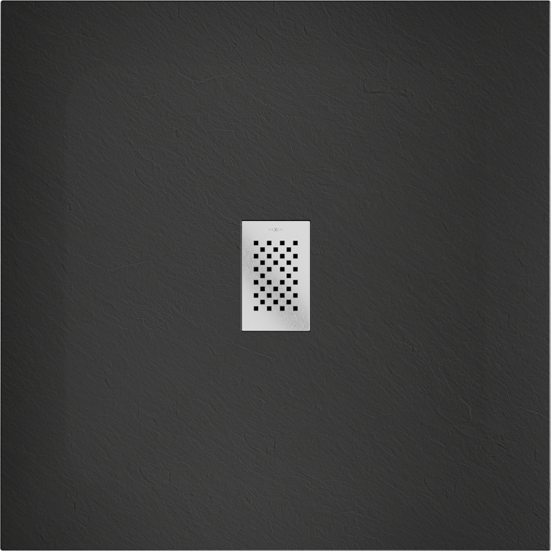 Mexen Hugo štvorcový sprchový kút SMC 100 x 100 cm, čierny, kryt nerez - 42701010-X