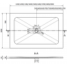 Mexen Hugo obklad na nohe SMC 120 x 100 cm, čierny, kryt inox - 42701012-X