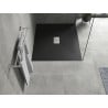 Mexen Hugo obdĺžnikový sprchový kút SMC 140 x 100 cm, čierny, krytka inox - 42701014-X