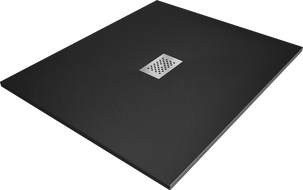 Mexen Hugo obdĺžnikový sprchový kút SMC 140 x 100 cm, čierny, krytka inox - 42701014-X