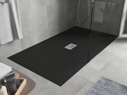 Mexen Hugo obdélníkový sprchový kout SMC 150 x 100 cm, černý, kryt inox - 42701015-X