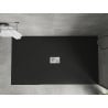 Mexen Hugo obdĺžnikový sprchový kút SMC 180 x 100 cm, čierny, krytka inox - 42701018-X
