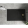 Mexen Hugo obdĺžniková sprchová vanička SMC 140 x 80 cm, čierna, kryt zlatý - 42708014-G