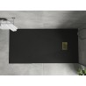 Mexen Hugo SMC obdĺžnikový sprchovací kút 180 x 90 cm, čierny, zlatá krytka - 42709018-G