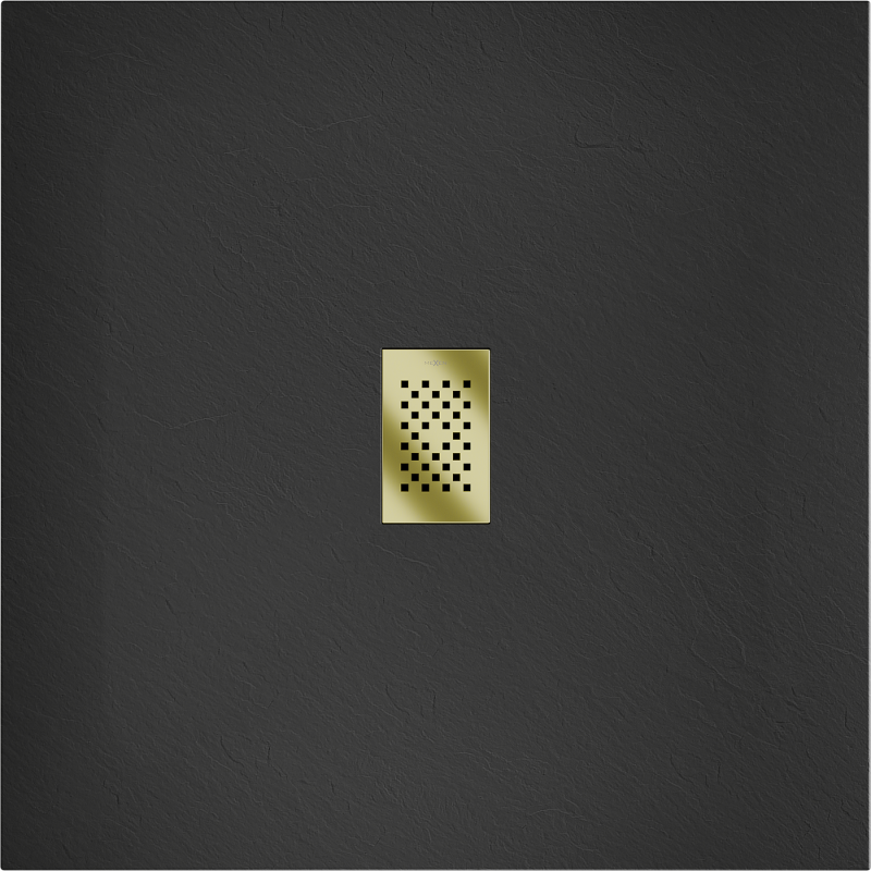 Mexen Hugo štvorcový sprchový kút SMC 100 x 100 cm, čierny, krytka zlatá - 42701010-G