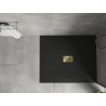 Mexen Hugo Obdĺžniková vanička SMC 120 x 100 cm, čierna, kryt zlatý - 42701012-G