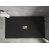 Mexen Hugo obdĺžnikový sprchový kút SMC 160 x 100 cm, čierny, zlatá krytka - 42701016-G