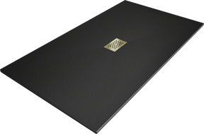 Mexen Hugo obdlžníkový sprchový kút SMC 160 x 100 cm, čierny, krytka zlatá - 42701016-G