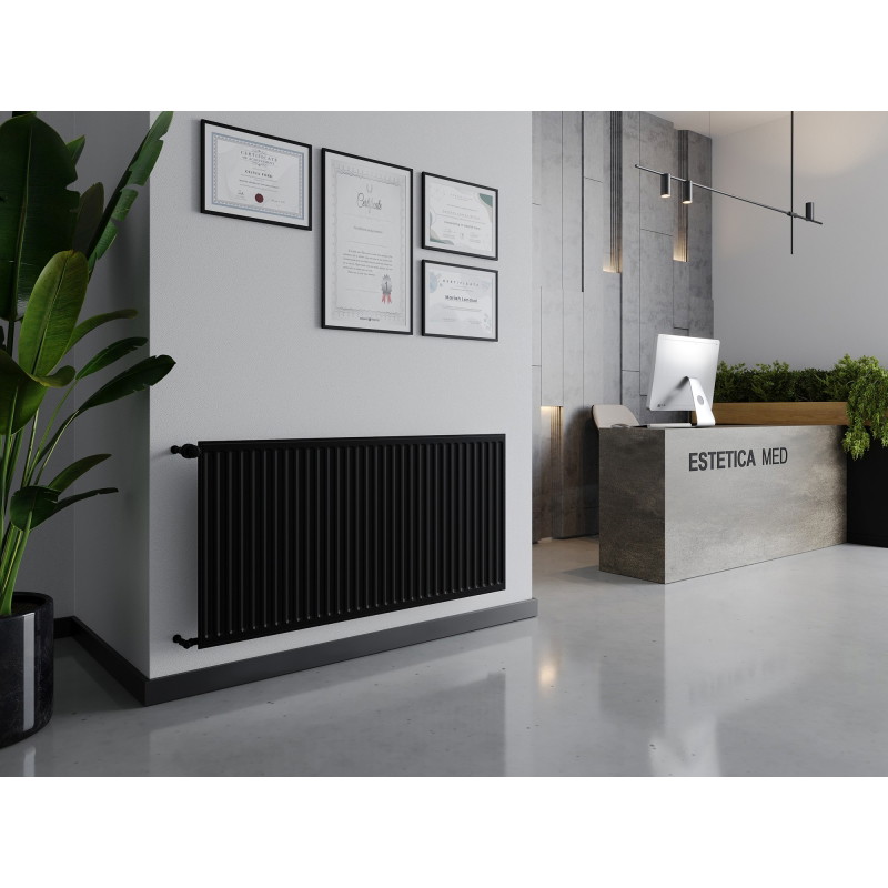 Mexen CH10 Hygiena doskový radiátor 600 x 500 mm, bočné pripojenie, 312 W, čierny - W410H-060-050-70