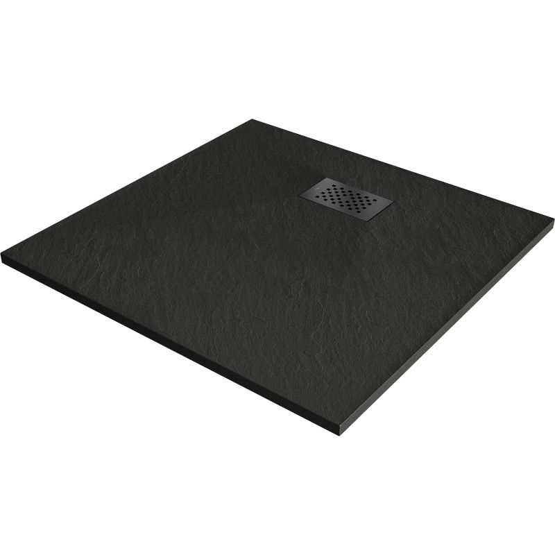 Mexen Hugo štvorcový sprchovací kút SMC 70 x 70 cm, čierny, čierna krytka - 42707070-B