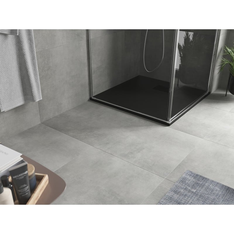 Mexen Hugo štvorcový sprchovací kút SMC 90 x 90 cm, čierny, kryt čierny - 42709090-B