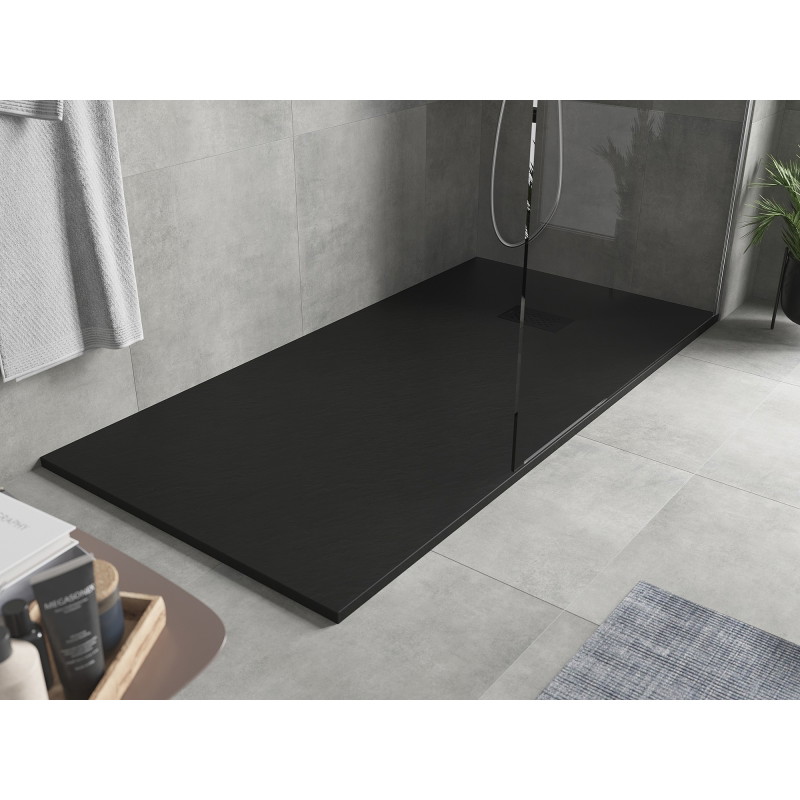 Mexen Hugo obdĺžnikový sprchový kút SMC 180 x 90 cm, čierny, čierny kryt - 42709018-B