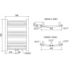Mexen Ares elektrický radiátor 700 x 500 mm, 300 W, chróm - W102-0700-500-2300-01