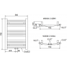 Mexen Ares elektrický radiátor 700 x 500 mm, 300 W, čierny - W102-0700-500-2300-70