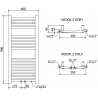Mexen Ares elektrický radiátor 900 x 400 mm, 300 W, biely - W102-0900-400-2300-20
