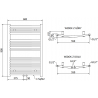 Mexen Ares elektrický radiátor 900 x 600 mm, 400 W, čierny - W102-0900-600-6400-70