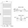 Mexen Ares elektrický radiátor 1200 x 500 mm, 500 W, biely - W102-1200-500-6500-20