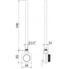 Mexen Ares elektrický radiátor 1200 x 600 mm, 600 W, čierny - W102-1200-600-6600-70