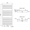Mexen Ares elektrický radiátor 1200 x 600 mm, 600 W, čierny - W102-1200-600-6600-70