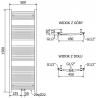 Mexen Ares elektrický radiátor 1500 x 500 mm, 600 W, čierny - W102-1500-500-6600-70