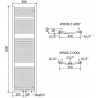 Mexen Ares elektrický radiátor 1800 x 500 mm, 900 W, biely - W102-1800-500-6900-20