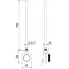 Mexen Ares elektrický radiátor 1800 x 500 mm, 900 W, čierny - W102-1800-500-6900-70