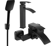 Mexen Libra R62 kúpeľňový set, čierny - 745113R62-70