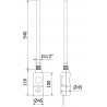 Mexen Neptun elektrický radiátor 900 x 500 mm, 600 W, čierny - W101-0900-500-2600-70