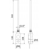 Mexen Neptún elektrický radiátor 900 x 500 mm, 300 W, chróm - W101-0900-500-2300-01