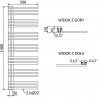 Mexen Neptun elektrický radiátor 1400 x 500 mm, 600 W, čierny - W101-1400-500-2600-70