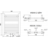 Mexen Mars elektrický radiátor 500 x 400 mm, 300 W, chróm - W110-0500-400-2300-01
