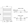 Mexen Mars elektrický radiátor 700 x 500 mm, 300 W, chróm - W110-0700-500-2300-01