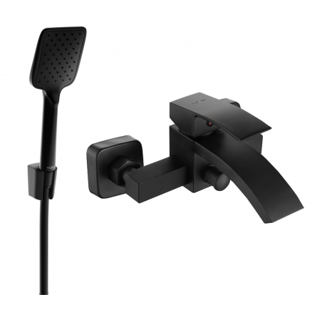 Mexen Libra R62 vaňová batéria so sprchovou súpravou, čierna - 74513R62-70