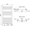 Mexen Mars elektrický radiátor 900 x 500 mm, 300 W, chróm - W110-0900-500-2300-01