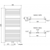 Mexen Mars elektrický radiátor 1200 x 600 mm, 600 W, antracit - W110-1200-600-2600-66
