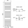 Mexen Mars elektrický radiátor 1800 x 500 mm, 600 W, chróm - W110-1800-500-2600-01